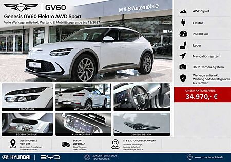 Genesis GV60 GV60 Elektro AWD Sport °Volle Werksgarantie inkl.Wartung&Mobilitäts Garantie bis 12-2027°