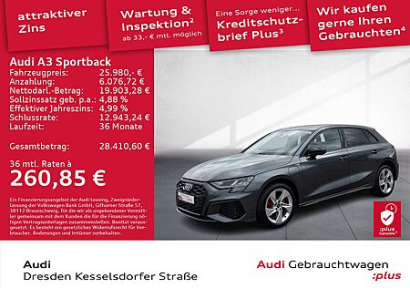 Audi A3 45 TFSI e S line LED Navi PDC DAB