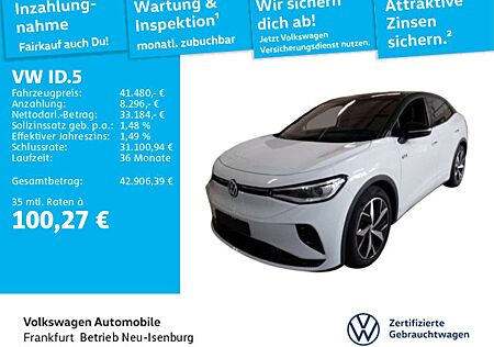 VW ID.5 Volkswagen GTX 4Motion IQ.Light Navi SideAssist FrontA