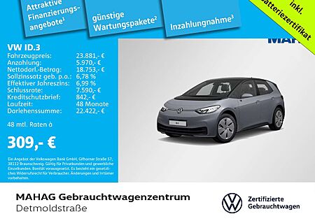 VW ID.3 Volkswagen Pro Performance CCS Wärmepumpe Navi LED Kam