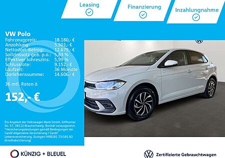 VW Polo Volkswagen Life 1.0 TSI LED LaneAssist PDC GRB