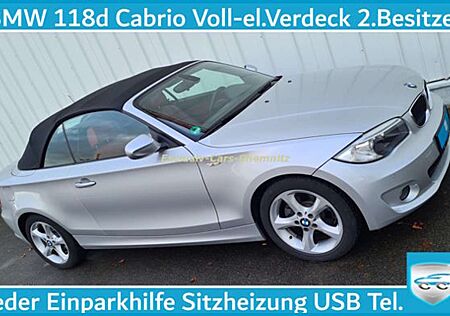 BMW 118 d E88 Facelift Klima Leder vollaut.Verdeck Cabrio