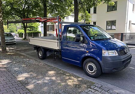 VW T5 Transporter Volkswagen Pritsche mit Mini Kran (990 kg hubkraft)