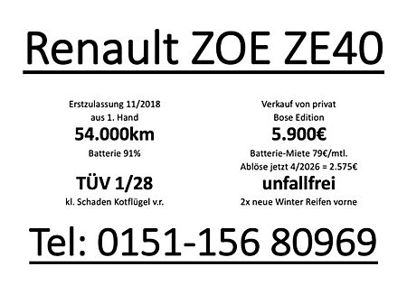 Renault ZOE Z.E. 40 Life Bose Edition