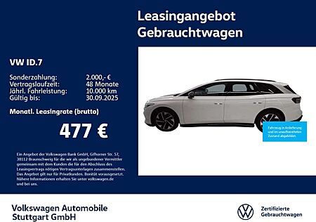 VW ID.7 Volkswagen Tourer Navi Kamera LED AHK ACC SHZ