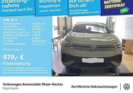VW ID.5 Volkswagen Pro 128/77 AHK Wärmepumpe ACC Lane Assist u