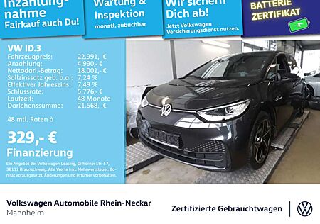 VW ID.3 Volkswagen Pro 150kW Navi Kamera LED uvm