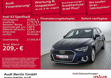 Audi A3 Advanced 30 TFSI S tr. PDC VIRTUAL