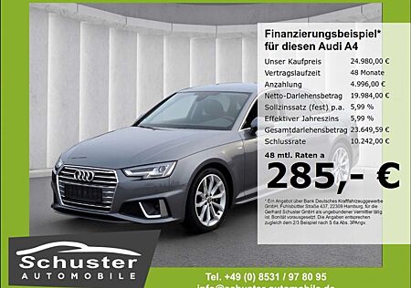 Audi A4 S-LINE 40TDI quattro*S-tro AHK LED Navi Tempo