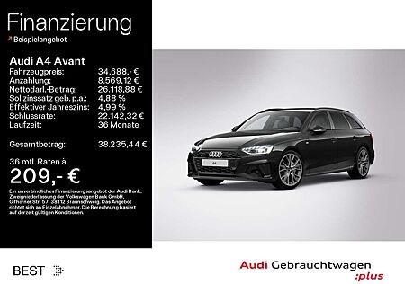 Audi A4 S line black 40 TDI Assist*virtual*Soun