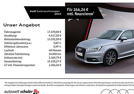 Audi A1 Sportback 1.0 TFSI S-tronic S-line Navi Xenon SHZ