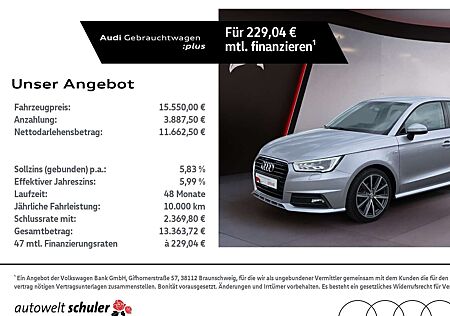 Audi A1 Sportback 1.0 TFSI S-tronic S-line Navi Xenon SHZ