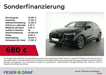 Audi Q8 55 TFSI e 3x S Line AHK,B&O,Leder,Kameras,HUD Nach
