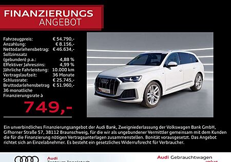 Audi Q7 50 TDI qu 2x S line PANO AHK ACC B&O 21" Kam.