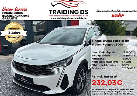 Peugeot 3008 -Perlmutt weiß-/ AHK / LED / TOT. Winkel