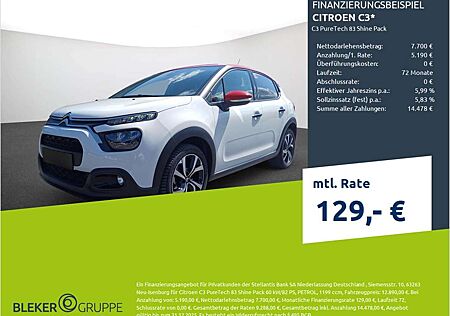 Citroën C3 gebraucht kaufen Citroën C3 Citroen PureTech 83 Shine Pack