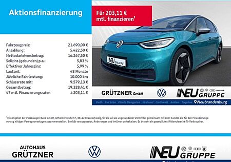 VW ID.3 Volkswagen Pro Performance 1st Max, Pano, HUD, Navi, el. Sit