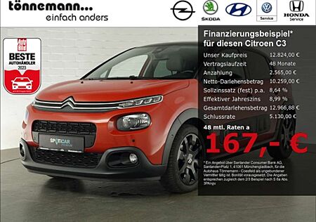 Citroën C3 Citroen SHINE AT+LED LICHT+NAVI+RÜCKFAHRKAMERA+PANORAMADAC