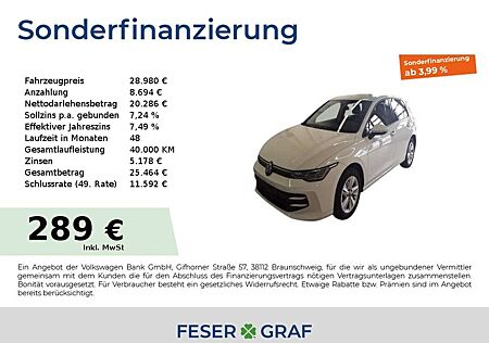 VW Golf Volkswagen VIII LIFE 1.5eTSI 85KW DSG Anschlussgarantie