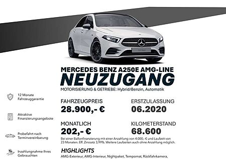 Mercedes-Benz A 250 E AMG-LINE/RÜCKF/AMBIEN/PANO/SITZH LED BT