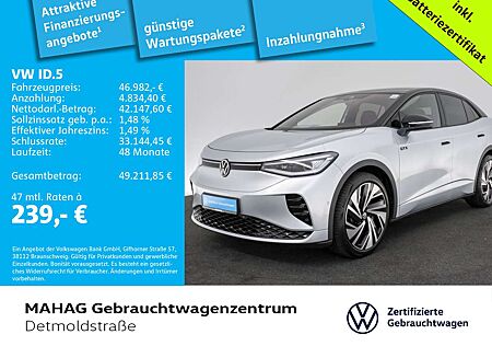 VW ID.5 Volkswagen GTX 250kW WärmePu NaviPro IQ.LIGHT Pano eKl