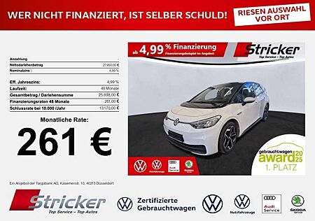 VW ID.3 Volkswagen Pro S 150/77 261,-ohne Anzahlung Navi App-Connect