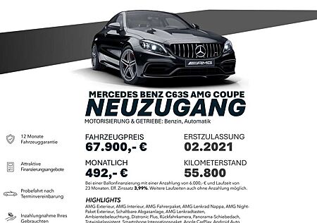Mercedes-Benz C 63 AMG S/NIGHT/DISTRO+/PANO/RÜCKFAHRK/MULTI