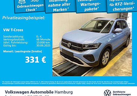 VW T-Cross Volkswagen 1.0 TSI Life DSG AHK Sitzhzg Navi Kamera