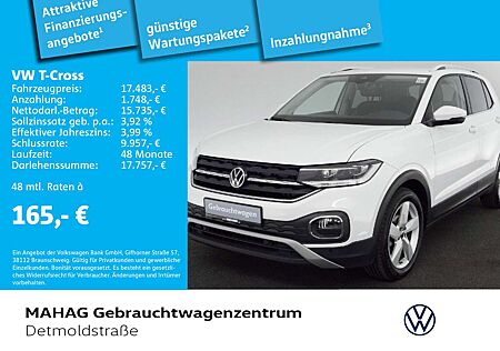 VW T-Cross Volkswagen 1.0 TSI STYLE Navi LED Kamera Alu17Chest
