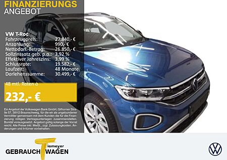 VW T-Roc Volkswagen 1.5 TSI DSG STYLE NAVI LED SITZH VIRTUAL