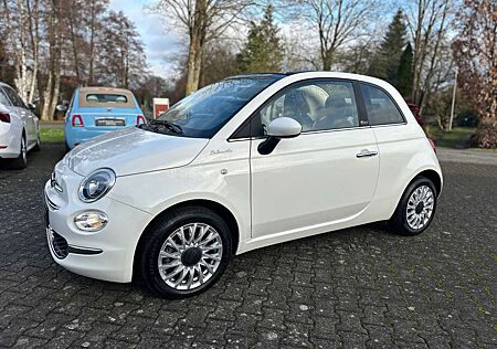 Fiat 500C DolceVita schöne Kombination Weiß/Rot