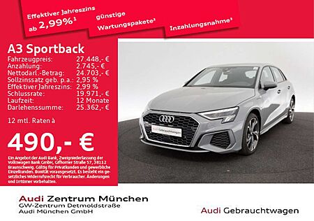 Audi A3 40 TFSI e S tronic 2x S line Virtua