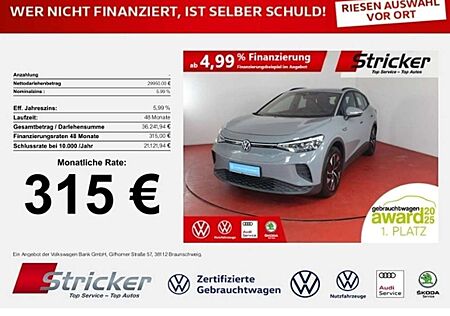 VW ID.4 Volkswagen Pro Performance 150/77 315,-ohne Anzahlung Navi A