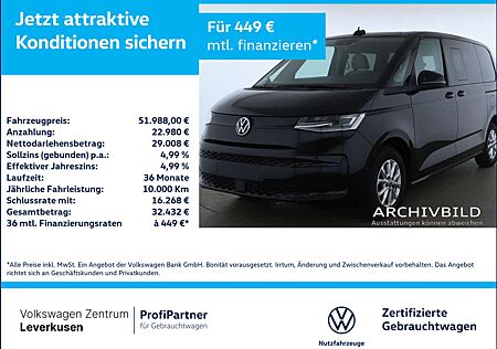 VW T7 Multivan Volkswagen 7 SITZER AHK PANO KAM