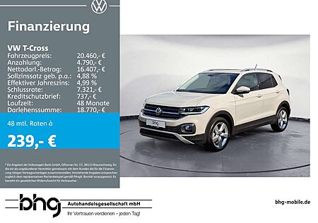 VW T-Cross Volkswagen 1.0 TSI OPF Style Front-Lane-Assist Ligh