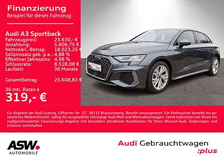 Audi A3 S line 30 TFSI Stronic LED Navi RFK