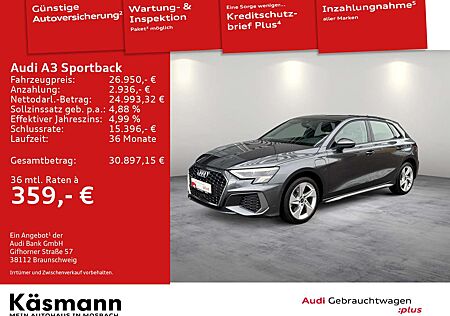 Audi A3 S line 40TFSIe LED KAM SHZ