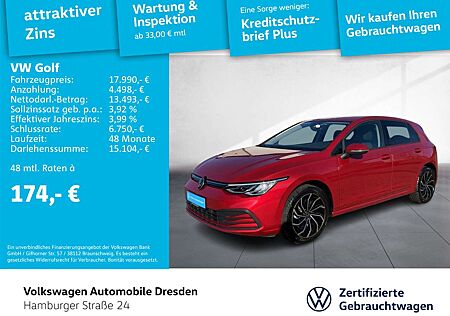 VW Golf Volkswagen VIII Life 1.0 TSI LED KAMERA APP SIDEASSIST