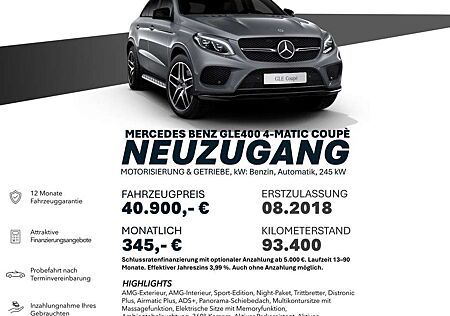 Mercedes-Benz GLE 400 4MATIC/PANO/DISTRO+/AIRM/MASSAGE