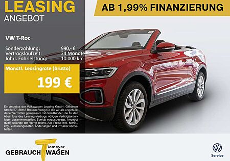 VW T-Roc Volkswagen Cabrio 1.0 TSI STYLE NAVI LED+ KAMERA VIRT