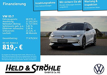 VW ID.7 Volkswagen Tourer GTX 4M AHK PANO WÄPU HuD MATRIX NAV