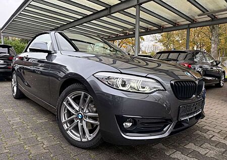 BMW 220 i Cabrio Sport Line|LEDER|NAVI|LED|AHK|RKAM|