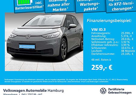 VW ID.3 Volkswagen Pro Performance KAMERA/ACC/LED/NAVI/SITZHZG