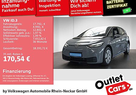 VW ID.3 Volkswagen Pure Performance LED Navi PDC Klima uvm
