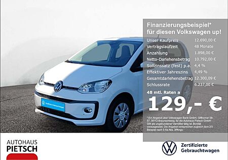 VW Up Volkswagen ! 1.0 move Sitzheizung Bluetooth Nebelscheinw.