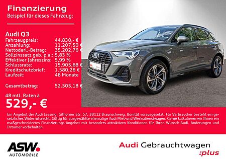 Audi Q3 S line 35TFSI Stro Navi LED AHK Optik Schwarz