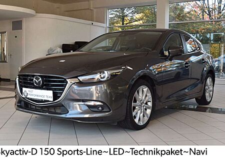 Mazda 3 Skyactiv-D 150 Sports-Line~Automatik~Leder