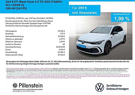 VW Golf Volkswagen 8 GTI Black-Style 2.0 TSI DSG STANDH. DCC LEDER IQ