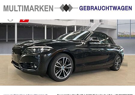 BMW 218 i Sport Line Cabrio EU6d-T Navi/Leder/LED/Ambiente