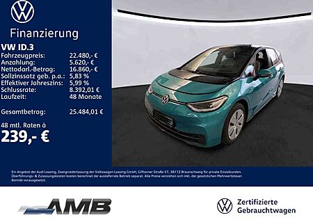 VW ID.3 Volkswagen Tech AHK/Matrix/Travel/Navi/Pano/Wärmepumpe